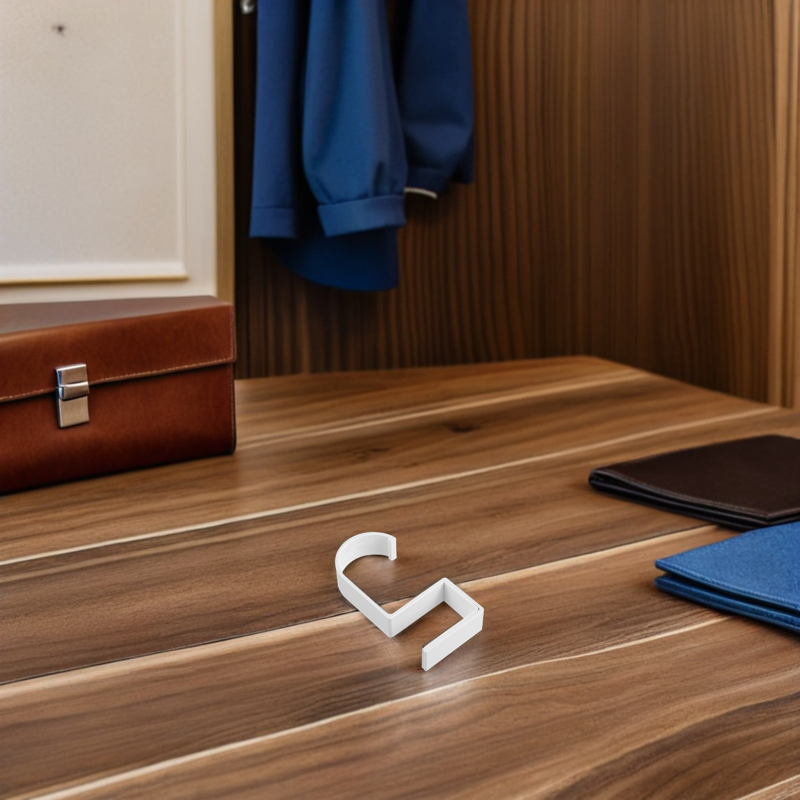 Desk Organizer - قطعتان من خطافات تعليق الحقائب على
