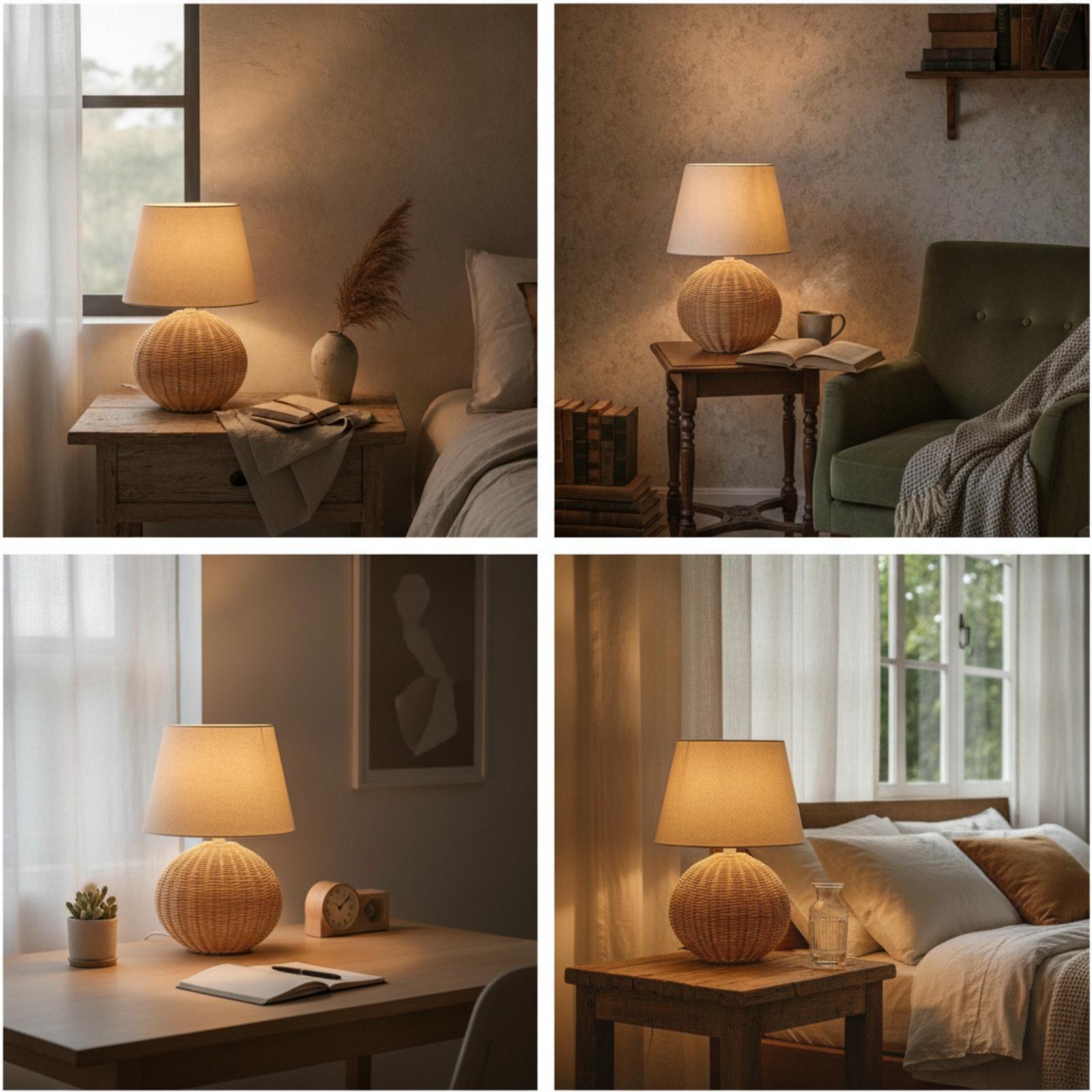 مصباح طاولة جانبي بقاعدة من ال - مراجعة Desk Lamp وسعره
