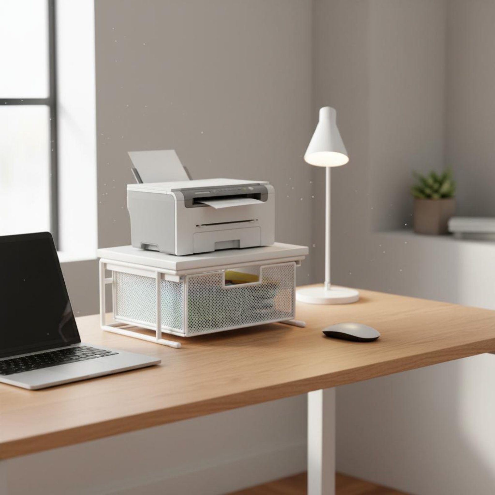 حامل طابعة مع درج لتوفير المسا - مراجعة Printer Stand وسعره